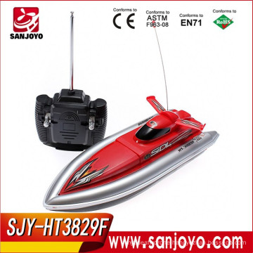 Battery powered rc boat toy RC Model Cruiser Boats Warship Model Green/ Red/ Blue HT-3829F